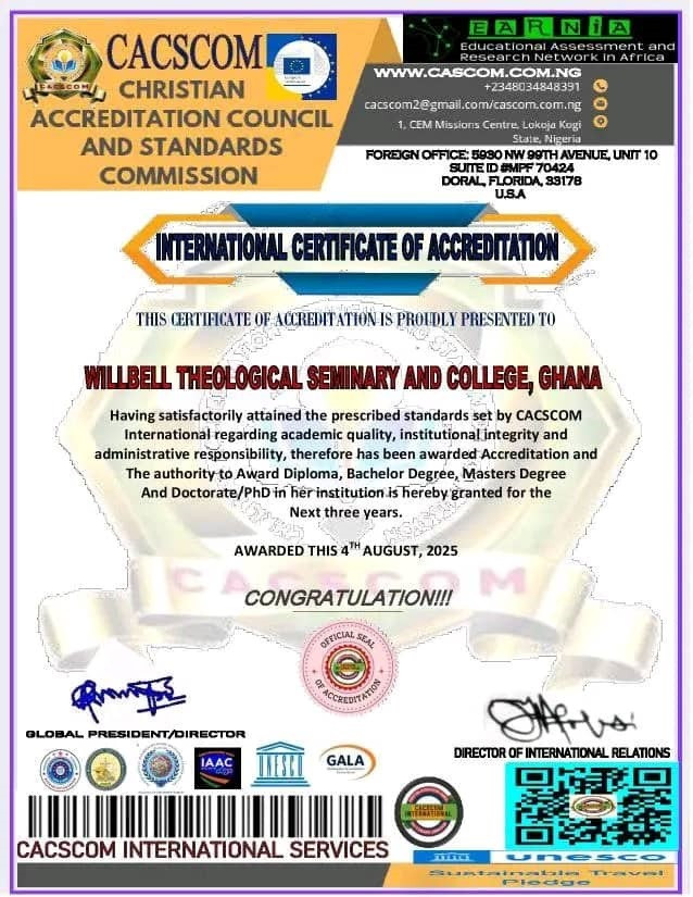 Christian Accreditation Council and Standards Commission CACSCOM